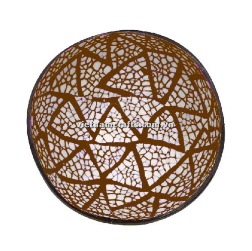 CCB94 Wholesale Eco Friendly Coconut Shell Lacquer Bowls Natural Serving Bowl Coconut Shell Supplier Vietnam Manufacture Brown