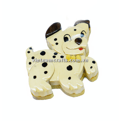 Vietnamcrafts Wholesale Intarsia Wooden Ornament Magnet Wood Carved Handmade Christmas Tree Decor Scroll Saw Holiday 05 Dalmatian