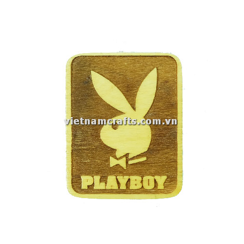 Vietnamcrafts Wholesale Intarsia Wooden Ornament Magnet Wood Carved Handmade Christmas Tree Decor Scroll Saw Holiday 17 Playboy