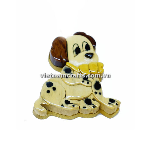 Vietnamcrafts Wholesale Intarsia Wooden Ornament Magnet Wood Carved Handmade Christmas Tree Decor Scroll Saw Holiday 23 Dalmatian