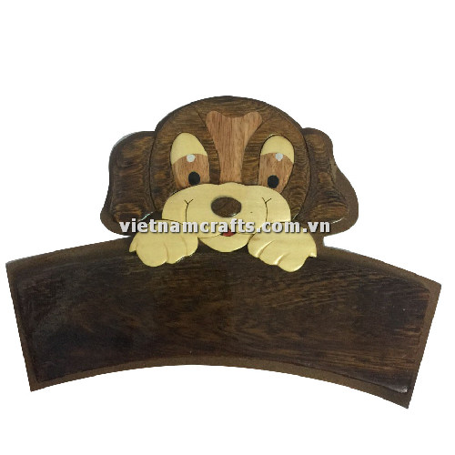 IWP46 Buy Bulk Intarsia Wooden Decoration Door Plate Plauge Room Sign Wholesale Vietnam Dog