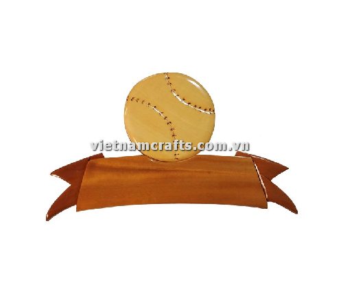 IWP47 Buy Bulk Intarsia Wooden Decoration Door Plate Plauge Room Sign Wholesale Vietnam Soccer Ball