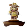 IWP53 Buy Bulk Intarsia Wooden Decoration Door Plate Plauge Room Sign Wholesale Vietnam Cow