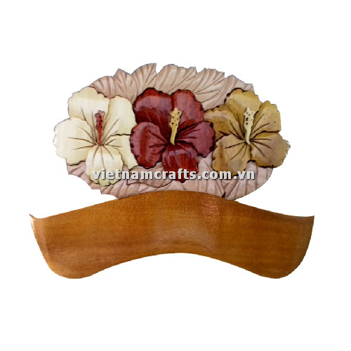 IWP68 Buy Bulk Intarsia Wooden Decoration Door Plate Plauge Room Sign Wholesale Vietnam Flower