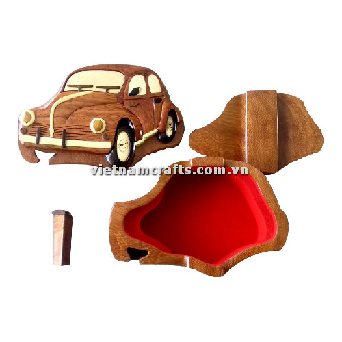 IB200 Intarsia Wood Art Wholesale Secret Wooden Scroll Saw Puzzle Box Manufacture Handcrafted Wooden Supplier Made In Vietnam