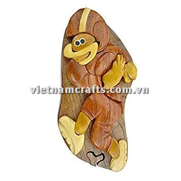 IB212 Intarsia Wood Art Wholesale Secret Wooden Scroll Saw Puzzle Box Manufacture Handcrafted Wooden Supplier Made In Vietnam