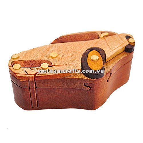 IB244 Intarsia Wood Art Wholesale Secret Wooden Scroll Saw Puzzle Box Manufacture Handcrafted Wooden Supplier Made In Vietnam Car (1)