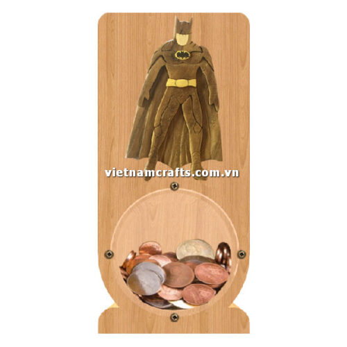 PGB02 Wholesale Scroll Saw Intarsia Wood Art Money Saving Wooden Box Piggy Bank Design Batman (2)