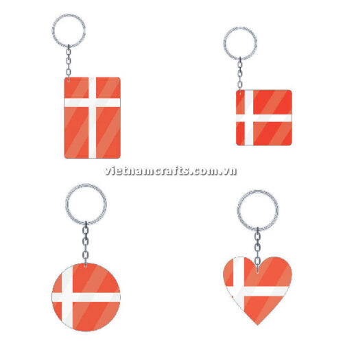 Wholesale World Cup 2022 Qatar Mechadise Buy Bulk Acrylic Keychain Souvenir Denmark Flag Keychains Shapes