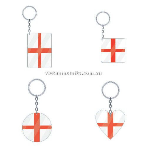 Wholesale World Cup 2022 Qatar Mechadise Buy Bulk Acrylic Keychain Souvenir England Flag Keychains Shapes