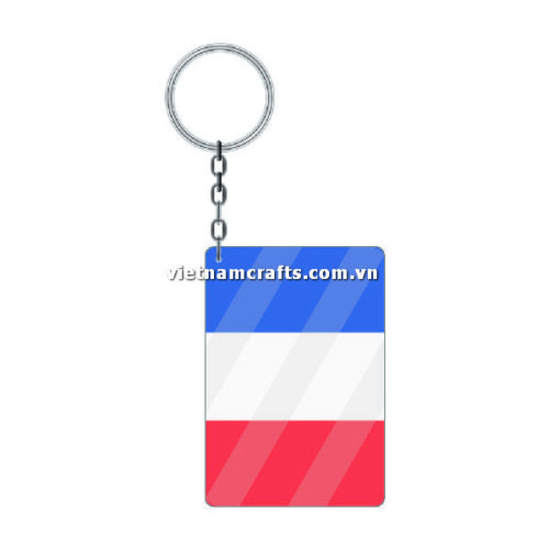 Wholesale World Cup 2022 Qatar Mechadise Buy Bulk Acrylic Keychain Souvenir France Flag Keychains Rectangle Shape