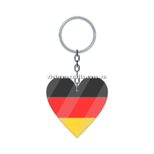 Wholesale World Cup 2022 Qatar Mechadise Buy Bulk Acrylic Keychain Souvenir Germany Flag Keychains Heart Shape
