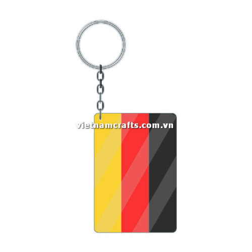 Wholesale World Cup 2022 Qatar Mechadise Buy Bulk Acrylic Keychain Souvenir Germany Flag Keychains Rectangle Shape