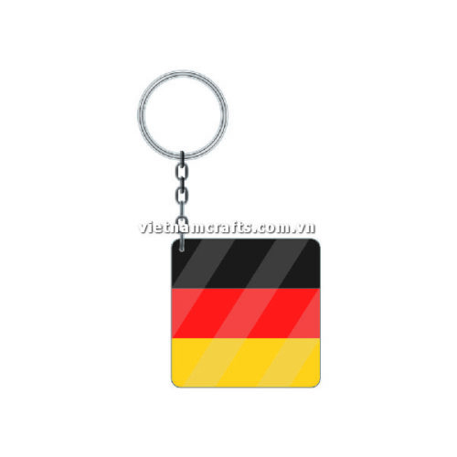 Wholesale World Cup 2022 Qatar Mechadise Buy Bulk Acrylic Keychain Souvenir Germany Flag Keychains Square Shape
