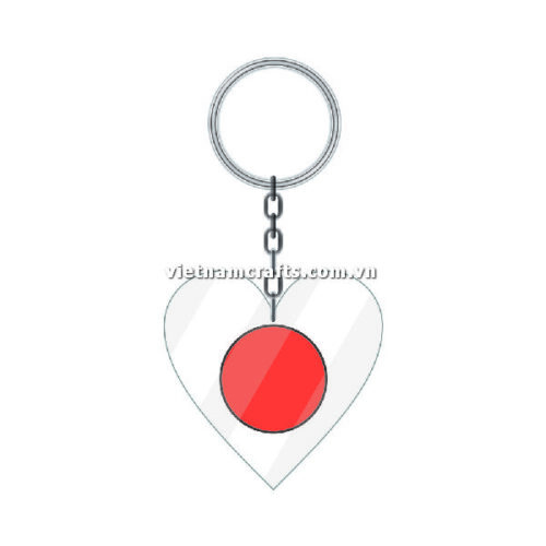 Wholesale World Cup 2022 Qatar Mechadise Buy Bulk Acrylic Keychain Souvenir Japan Flag Keychains Heart Shape