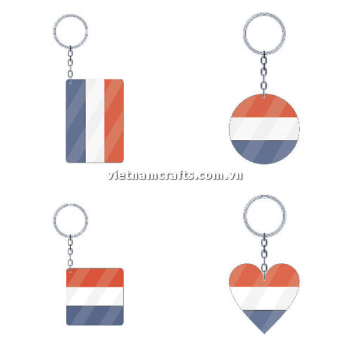Wholesale World Cup 2022 Qatar Mechadise Buy Bulk Acrylic Keychain Souvenir Netherlands Flag Keychains Shapes