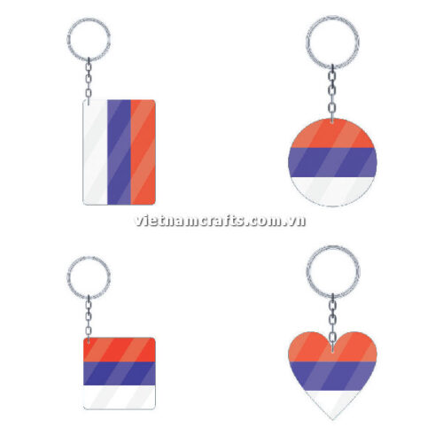 Wholesale World Cup 2022 Qatar Mechadise Buy Bulk Acrylic Keychain Souvenir Serbia Flag Keychains Shapes