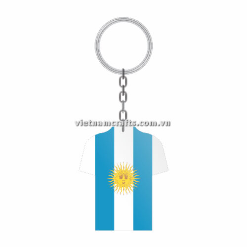 Wholesale World Cup 2022 Qatar Mechadise Buy Bulk Double Sided Acrylic Keychain Souvenir Football Kit Argentina Keychan 4