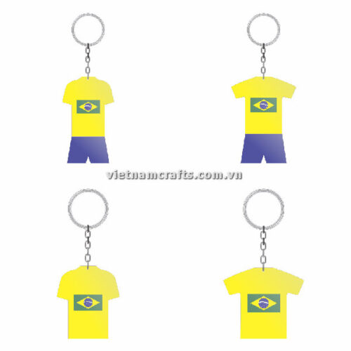 Wholesale World Cup 2022 Qatar Mechadise Buy Bulk Double Sided Acrylic Keychain Souvenir Football Kit Brazil Keyring