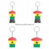 Wholesale World Cup 2022 Qatar Mechadise Buy Bulk Double Sided Acrylic Keychain Souvenir Football Kit Ghana Keyring