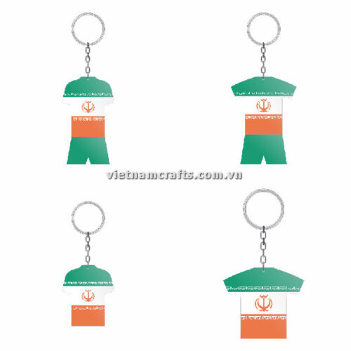 Wholesale World Cup 2022 Qatar Mechadise Buy Bulk Double Sided Acrylic Keychain Souvenir Football Kit Iran Keyring