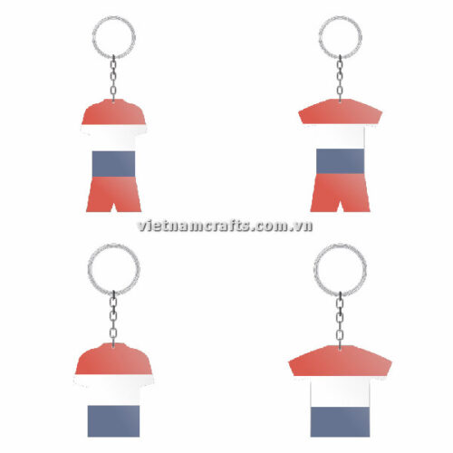Wholesale World Cup 2022 Qatar Mechadise Buy Bulk Double Sided Acrylic Keychain Souvenir Football Kit Netherlands Keyring