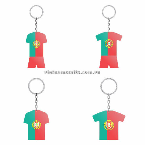 Wholesale World Cup 2022 Qatar Mechadise Buy Bulk Double Sided Acrylic Keychain Souvenir Football Kit Portugal Keyring
