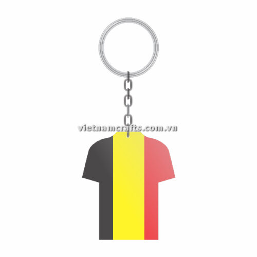 Wholesale World Cup 2022 Qatar Mechadise Buy Bulk Double Sided Acrylic Keychain Souvenir National Football Kit Belgium Keychain 3