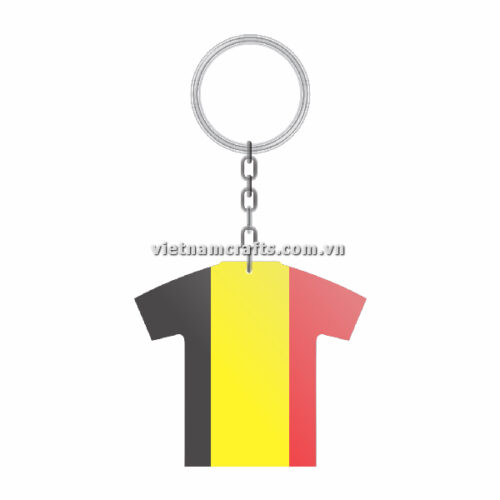 Wholesale World Cup 2022 Qatar Mechadise Buy Bulk Double Sided Acrylic Keychain Souvenir National Football Kit Belgium Keychain 4