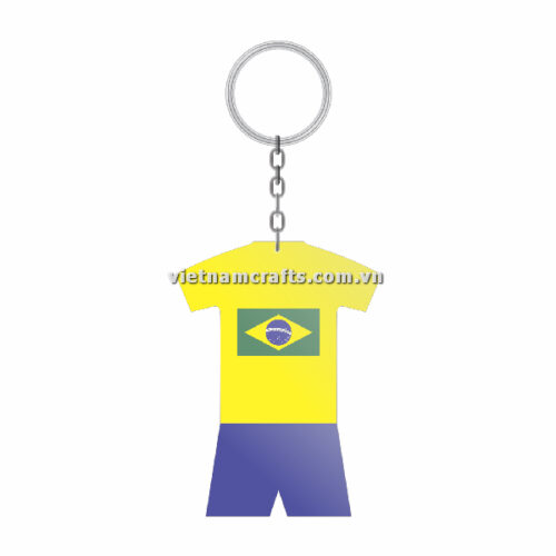 Wholesale World Cup 2022 Qatar Mechadise Buy Bulk Double Sided Acrylic Keychain Souvenir National Football Kit Brazil Keychain 2