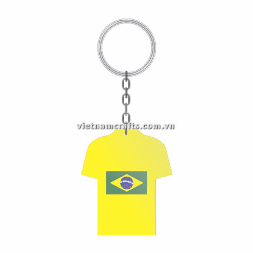 Wholesale World Cup 2022 Qatar Mechadise Buy Bulk Double Sided Acrylic Keychain Souvenir National Football Kit Brazil Keychain 3