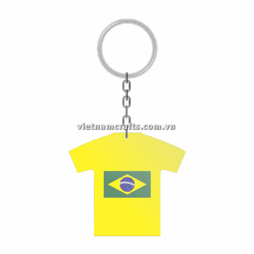 Wholesale World Cup 2022 Qatar Mechadise Buy Bulk Double Sided Acrylic Keychain Souvenir National Football Kit Brazil Keychain 4