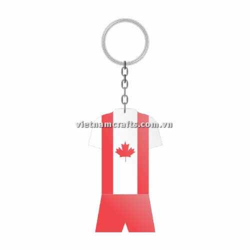 Wholesale World Cup 2022 Qatar Mechadise Buy Bulk Double Sided Acrylic Keychain Souvenir National Football Kit Canada Keychain 1
