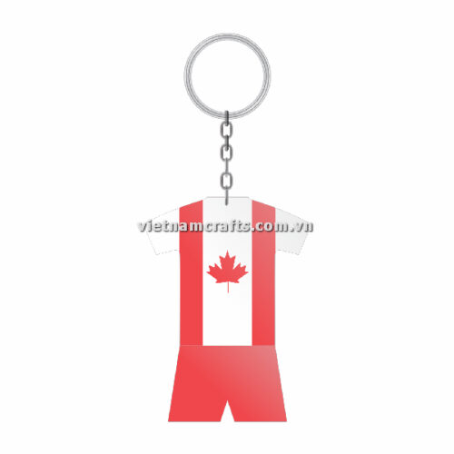 Wholesale World Cup 2022 Qatar Mechadise Buy Bulk Double Sided Acrylic Keychain Souvenir National Football Kit Canada Keychain 2