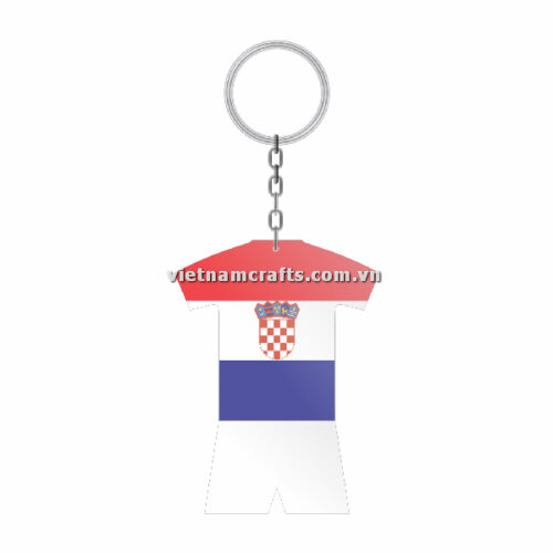 Wholesale World Cup 2022 Qatar Mechadise Buy Bulk Double Sided Acrylic Keychain Souvenir National Football Kit Croatia Keychain 2