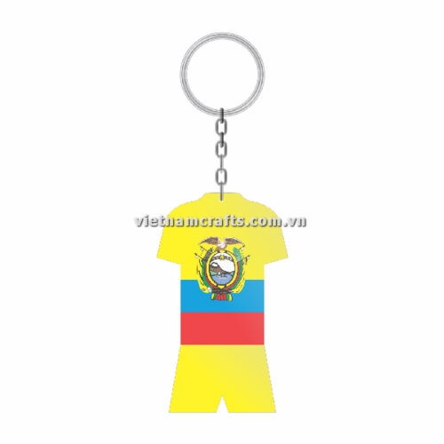 Wholesale World Cup 2022 Qatar Mechadise Buy Bulk Double Sided Acrylic Keychain Souvenir National Football Kit Ecuador Keychain 1