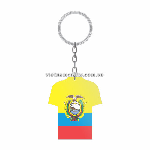 Wholesale World Cup 2022 Qatar Mechadise Buy Bulk Double Sided Acrylic Keychain Souvenir National Football Kit Ecuador Keychain 3