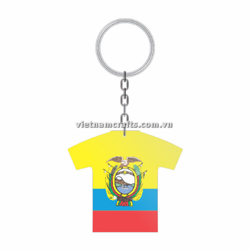 Wholesale World Cup 2022 Qatar Mechadise Buy Bulk Double Sided Acrylic Keychain Souvenir National Football Kit Ecuador Keychain 4