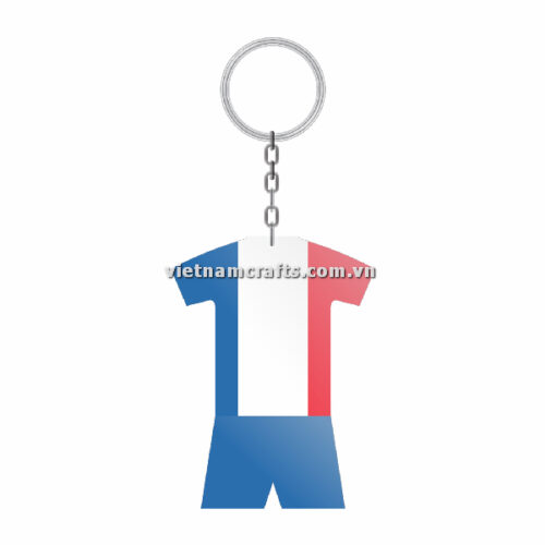 Wholesale World Cup 2022 Qatar Mechadise Buy Bulk Double Sided Acrylic Keychain Souvenir National Football Kit France Keychain 2