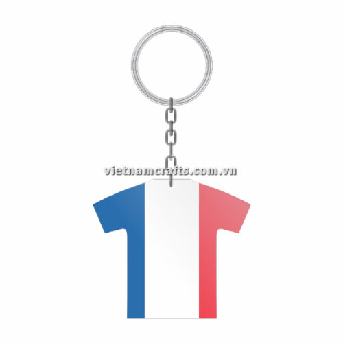 Wholesale World Cup 2022 Qatar Mechadise Buy Bulk Double Sided Acrylic Keychain Souvenir National Football Kit France Keychain 4