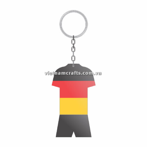 Wholesale World Cup 2022 Qatar Mechadise Buy Bulk Double Sided Acrylic Keychain Souvenir National Football Kit Germany Keychain 1