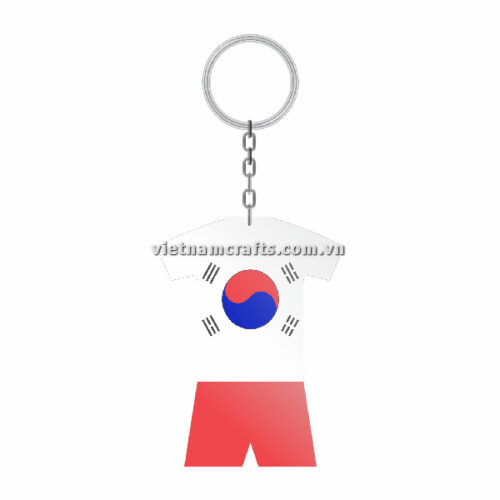 Wholesale World Cup 2022 Qatar Mechadise Buy Bulk Double Sided Acrylic Keychain Souvenir National Football Kit Korean Republic Keychain 2