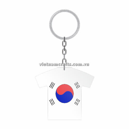 Wholesale World Cup 2022 Qatar Mechadise Buy Bulk Double Sided Acrylic Keychain Souvenir National Football Kit Korean Republic Keychain 4
