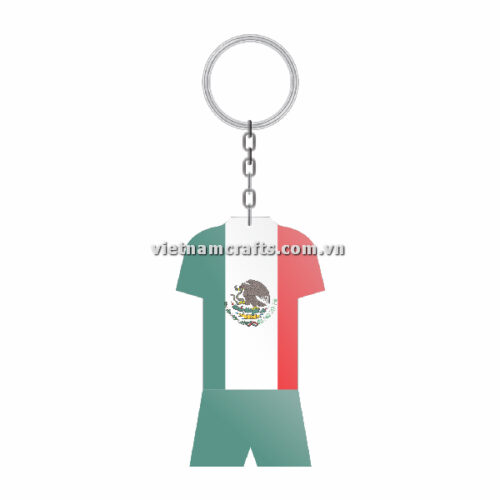 Wholesale World Cup 2022 Qatar Mechadise Buy Bulk Double Sided Acrylic Keychain Souvenir National Football Kit Mexico Keychain 1