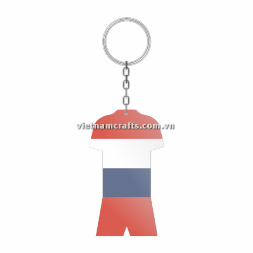 Wholesale World Cup 2022 Qatar Mechadise Buy Bulk Double Sided Acrylic Keychain Souvenir National Football Kit Netherlands Keychain 1