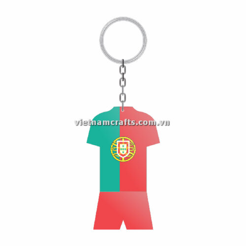 Wholesale World Cup 2022 Qatar Mechadise Buy Bulk Double Sided Acrylic Keychain Souvenir National Football Kit Portugal Keychain 1