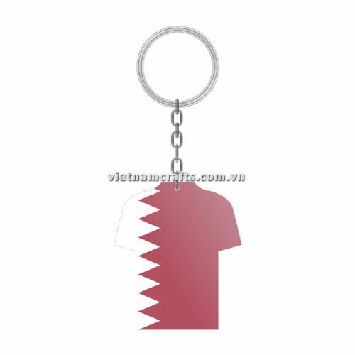 Wholesale World Cup 2022 Qatar Mechadise Buy Bulk Double Sided Acrylic Keychain Souvenir National Football Kit Qatar Keychain 3