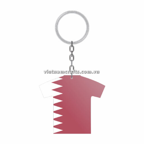 Wholesale World Cup 2022 Qatar Mechadise Buy Bulk Double Sided Acrylic Keychain Souvenir National Football Kit Qatar keychain 4