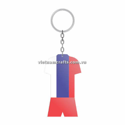 Wholesale World Cup 2022 Qatar Mechadise Buy Bulk Double Sided Acrylic Keychain Souvenir National Football Kit Serbia Keychain 1