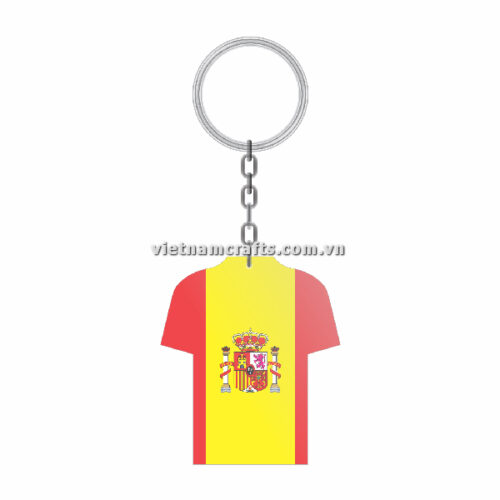 Wholesale World Cup 2022 Qatar Mechadise Buy Bulk Double Sided Acrylic Keychain Souvenir National Football Kit Spain Keychain 3
